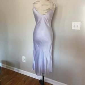 Victoria's victoria secret midi slip lavender lilac satin cupro sleep dress M